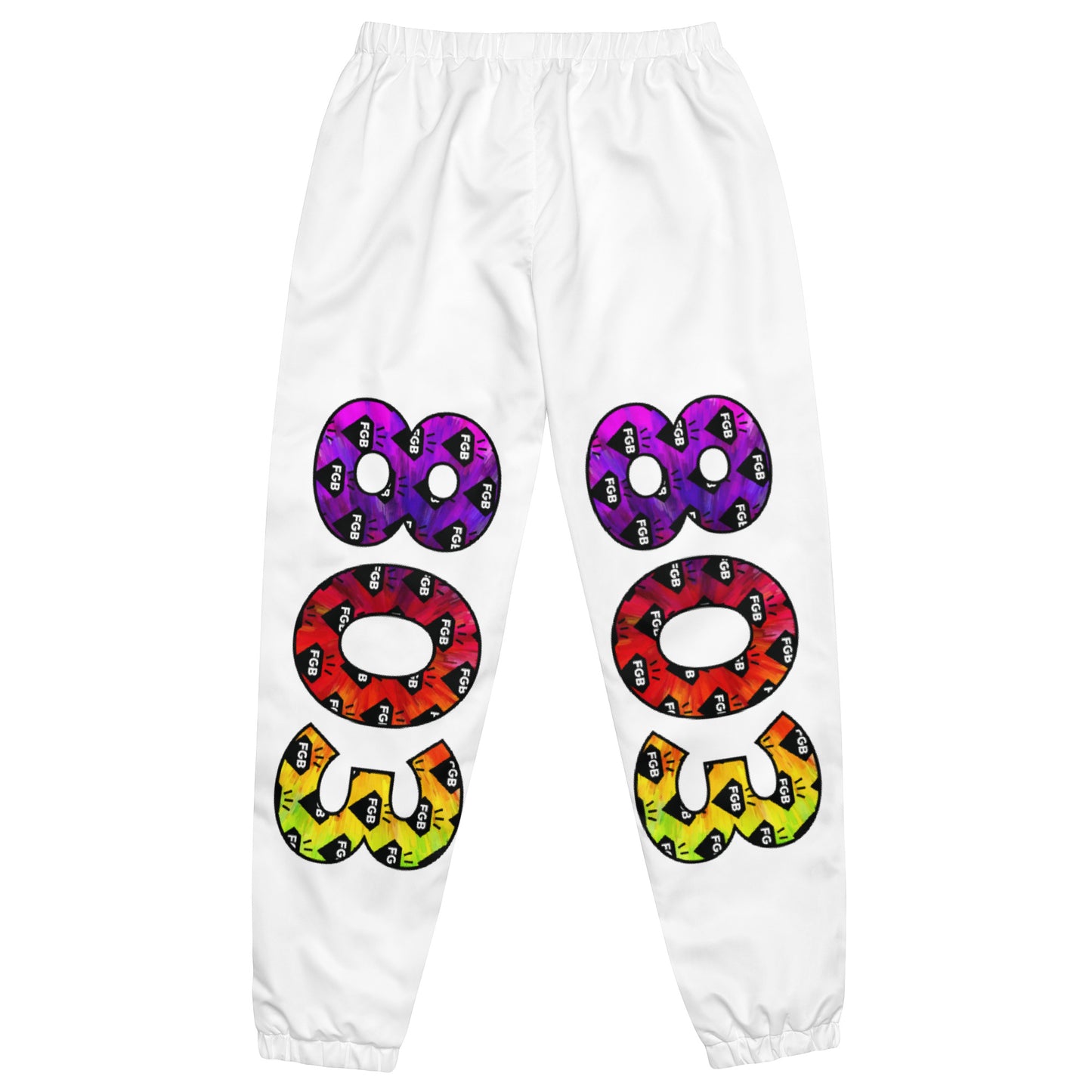 Multicolor 803 Unisex Track Pants (White)