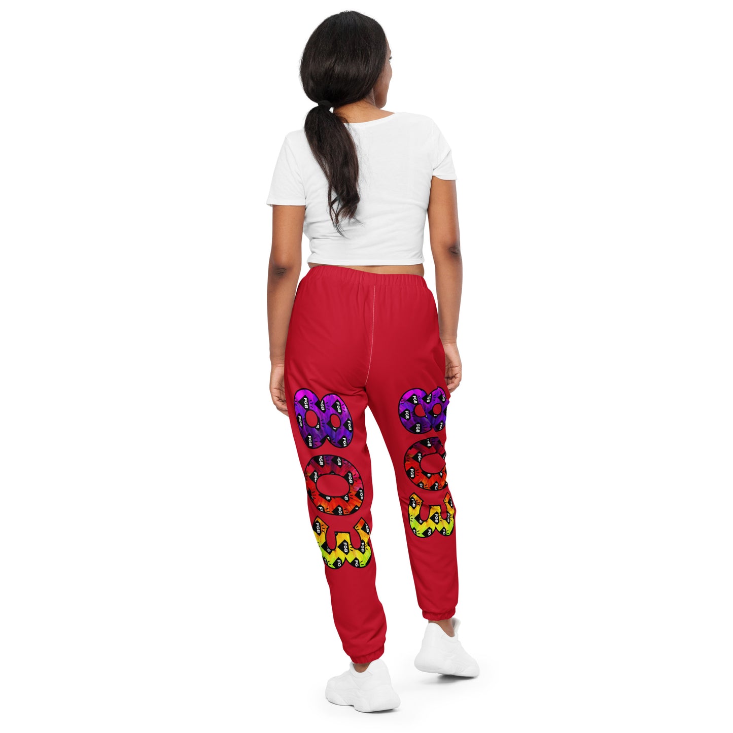 Multicolor 803 Unisex Track Pants (Red)