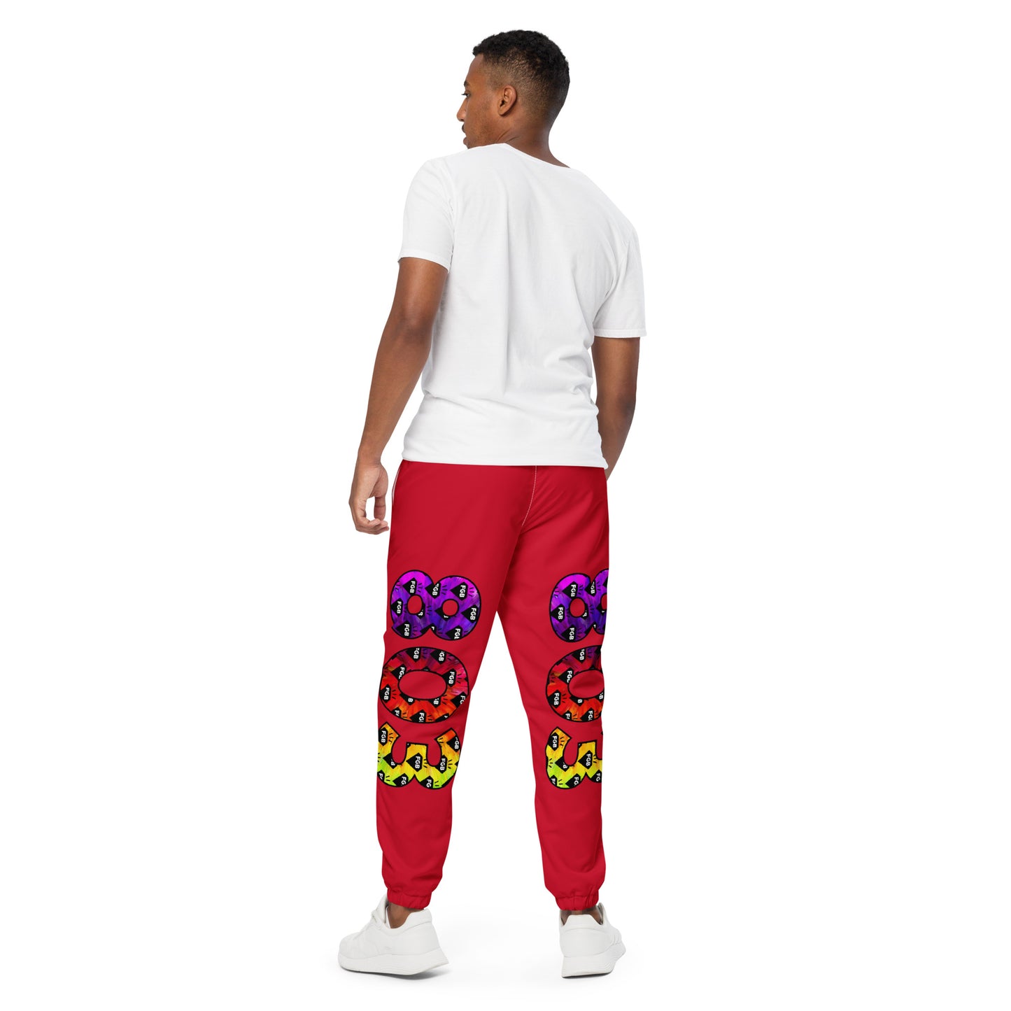 Multicolor 803 Unisex Track Pants (Red)