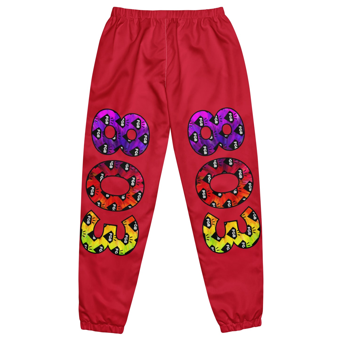 Multicolor 803 Unisex Track Pants (Red)