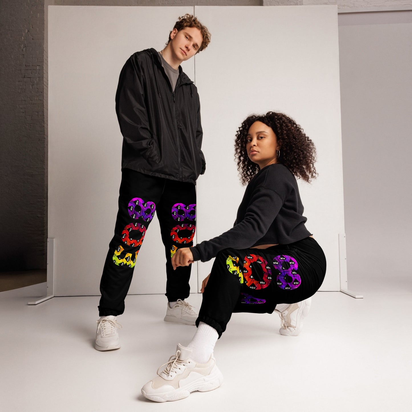 Multicolor 803 Unisex Track Pants (Black)