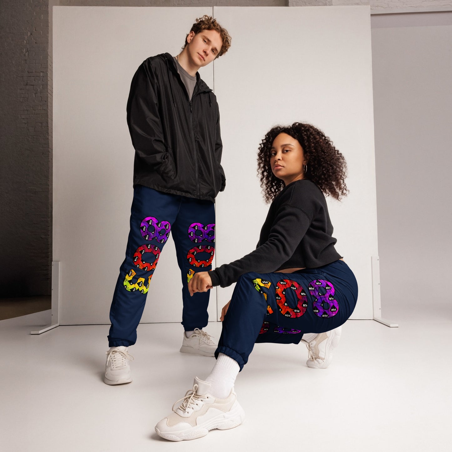 Multicolor 803 Unisex Track Pants (Navy)