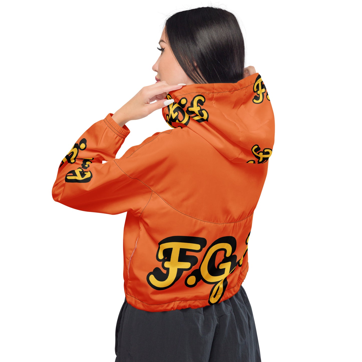 F.G.B. Women’s cropped windbreaker (Orange)