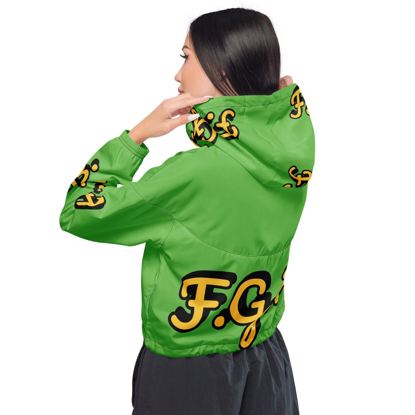 F.G.B. Women’s cropped windbreaker (Green)