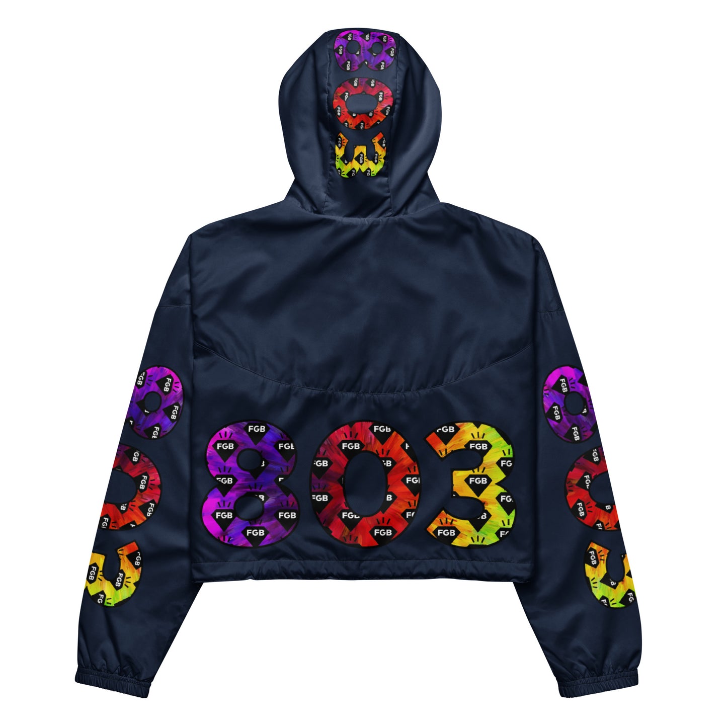 Multicolor 803 Women’s cropped windbreaker (Navy)