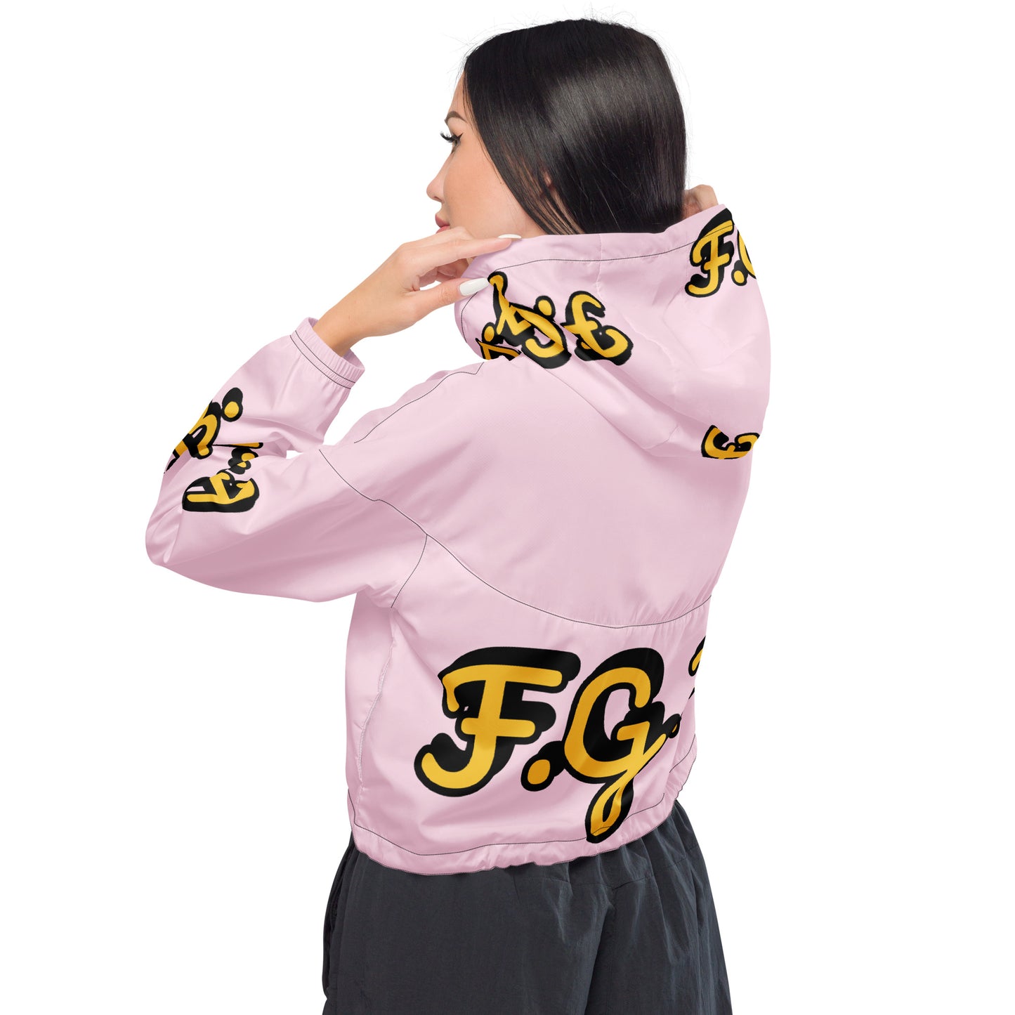 Women’s Cropped Windbreaker (Pink)