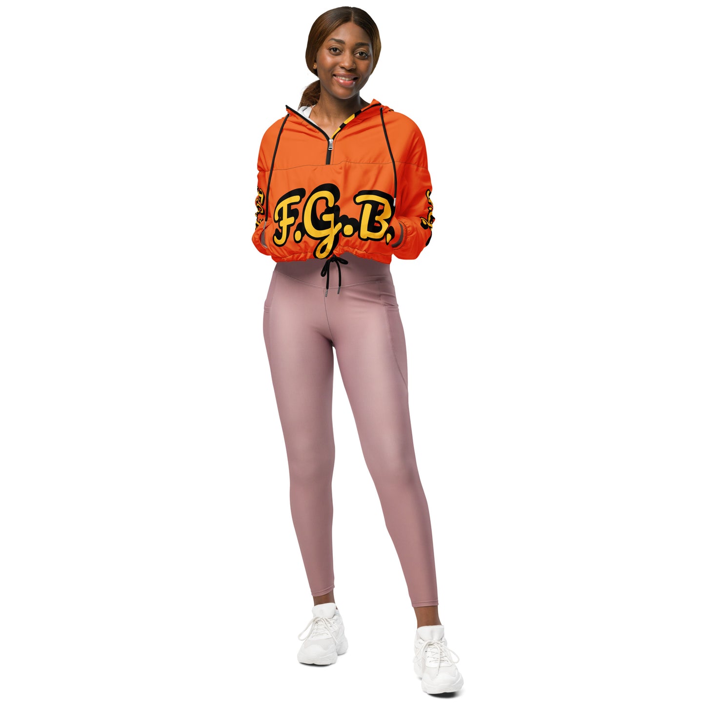 F.G.B. Women’s cropped windbreaker (Orange)