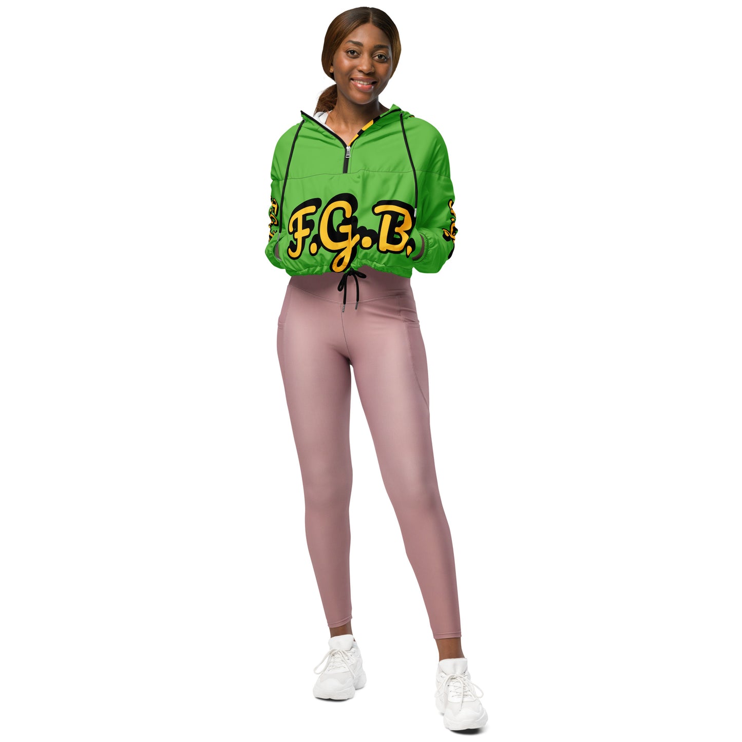 F.G.B. Women’s cropped windbreaker (Green)