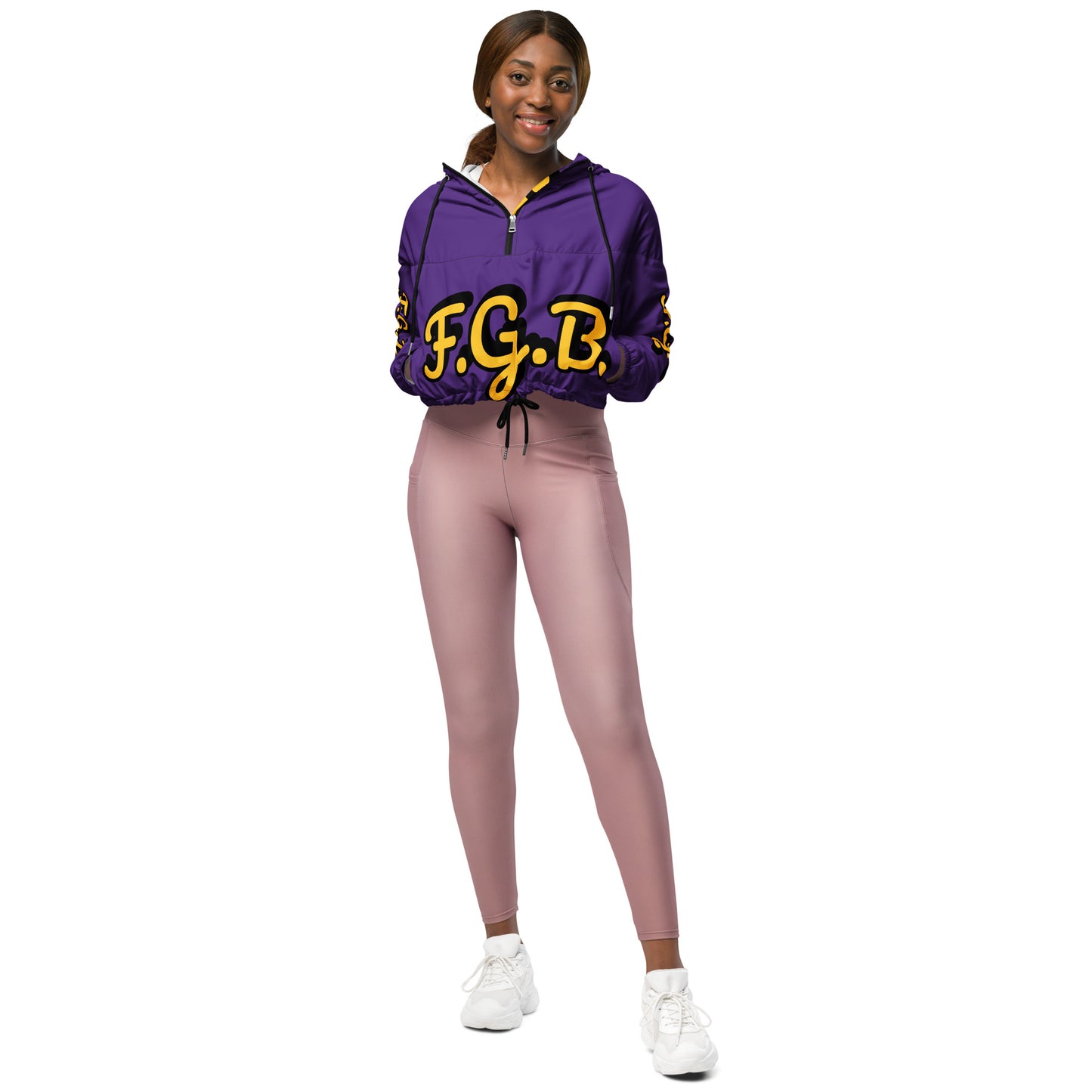 F.G.B. Women’s cropped windbreaker (Purple)