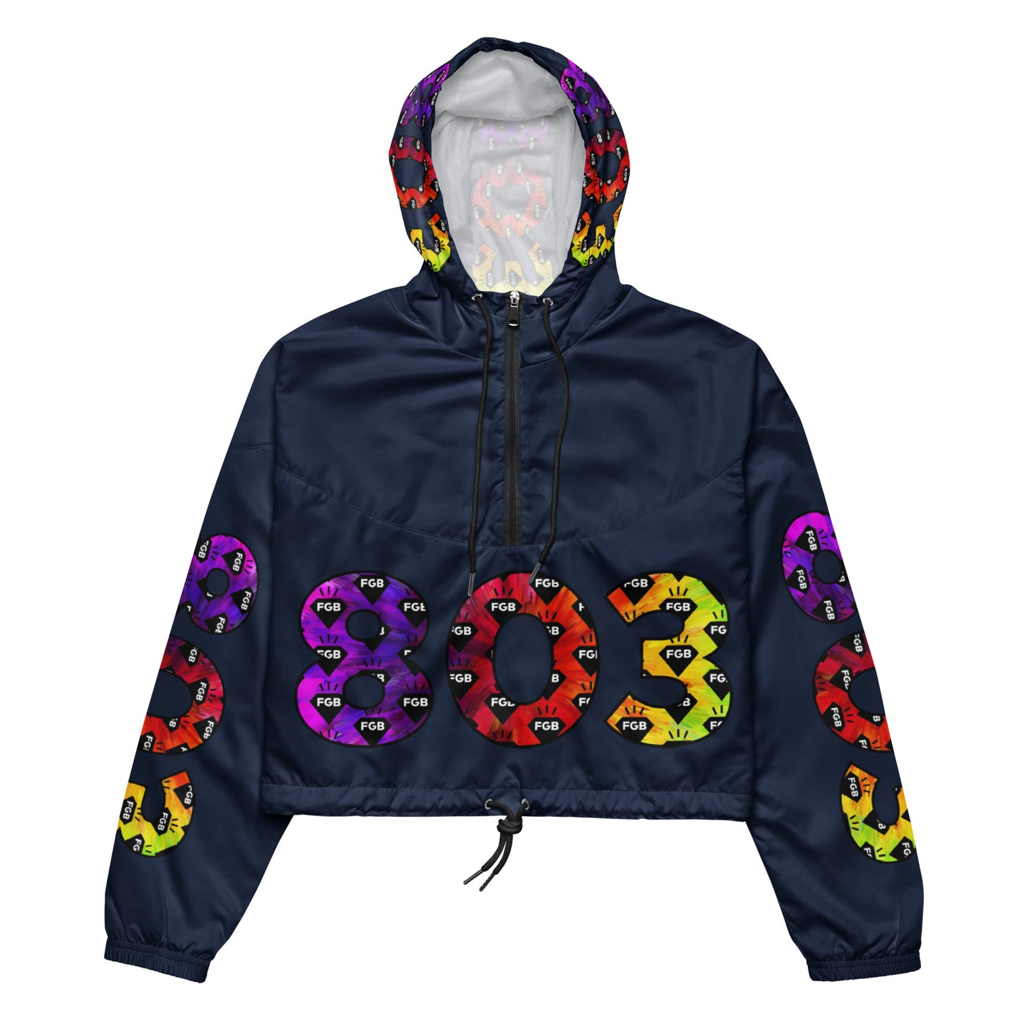 Multicolor 803 Women’s cropped windbreaker (Navy)