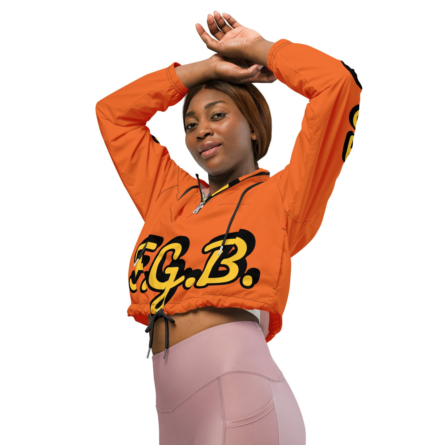 F.G.B. Women’s cropped windbreaker (Orange)