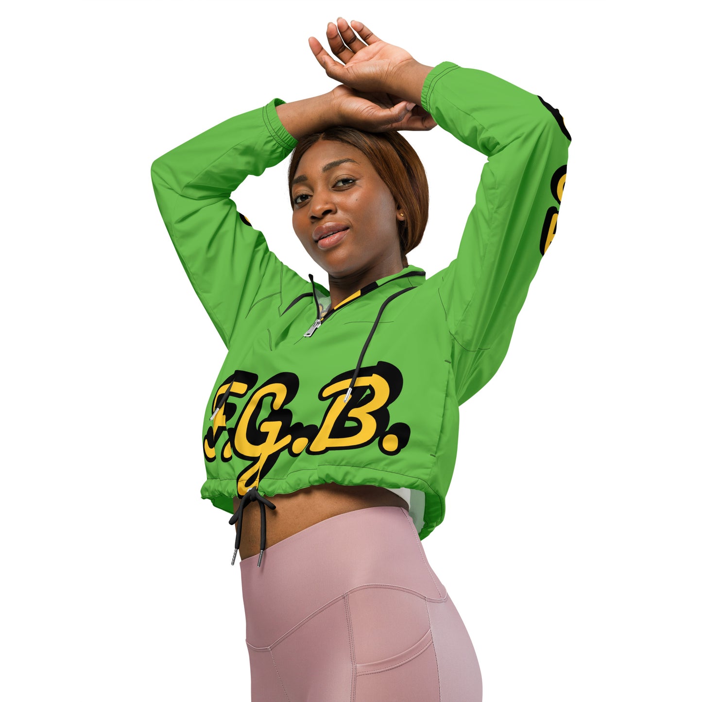 F.G.B. Women’s cropped windbreaker (Green)