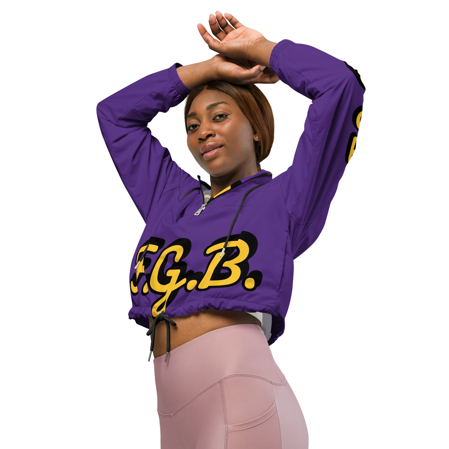 F.G.B. Women’s cropped windbreaker (Purple)