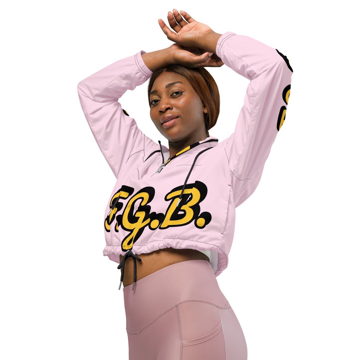 Women’s Cropped Windbreaker (Pink)