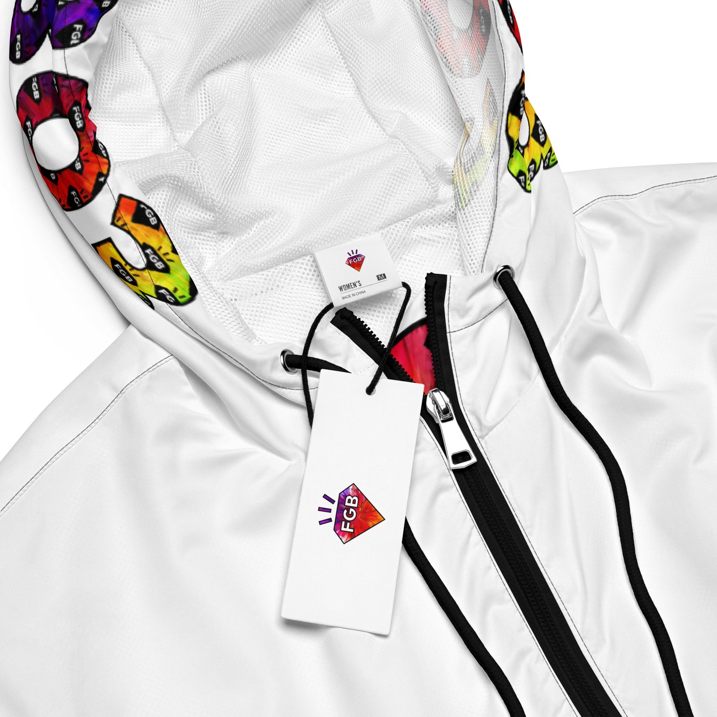 Multicolor 803 Women’s cropped windbreaker (White)