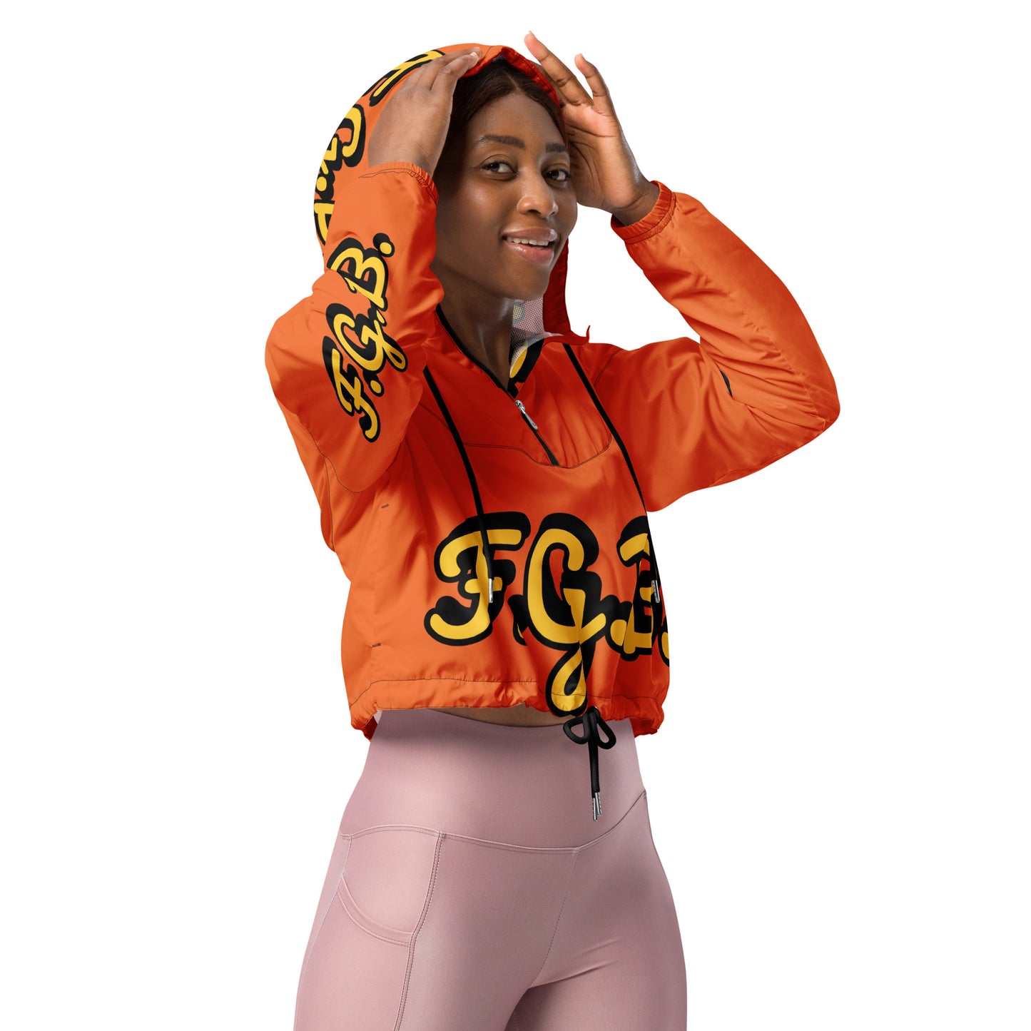 F.G.B. Women’s cropped windbreaker (Orange)