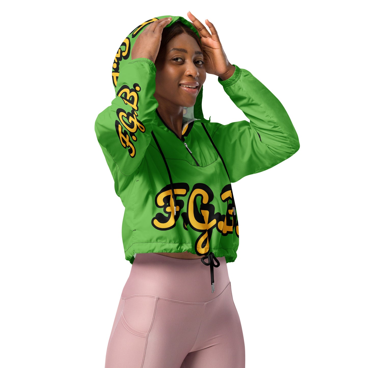 F.G.B. Women’s cropped windbreaker (Green)