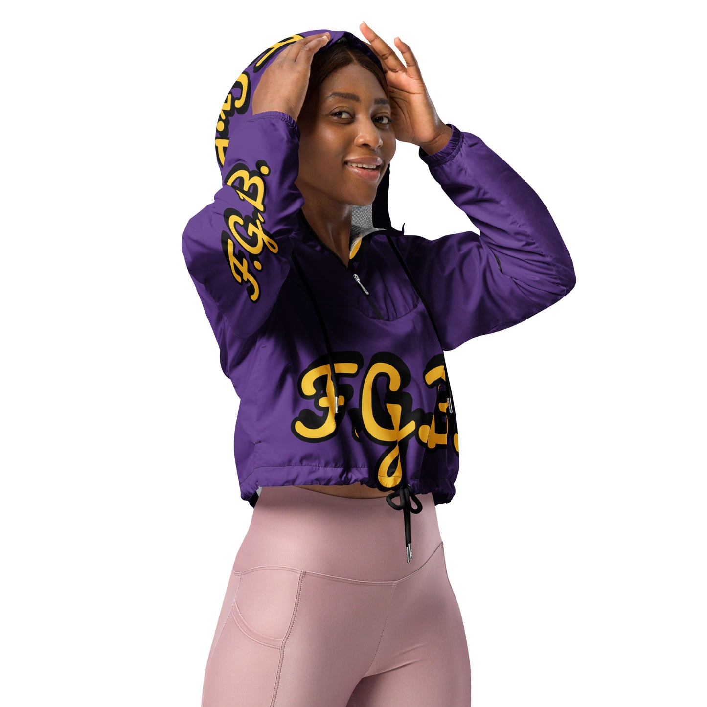 F.G.B. Women’s cropped windbreaker (Purple)