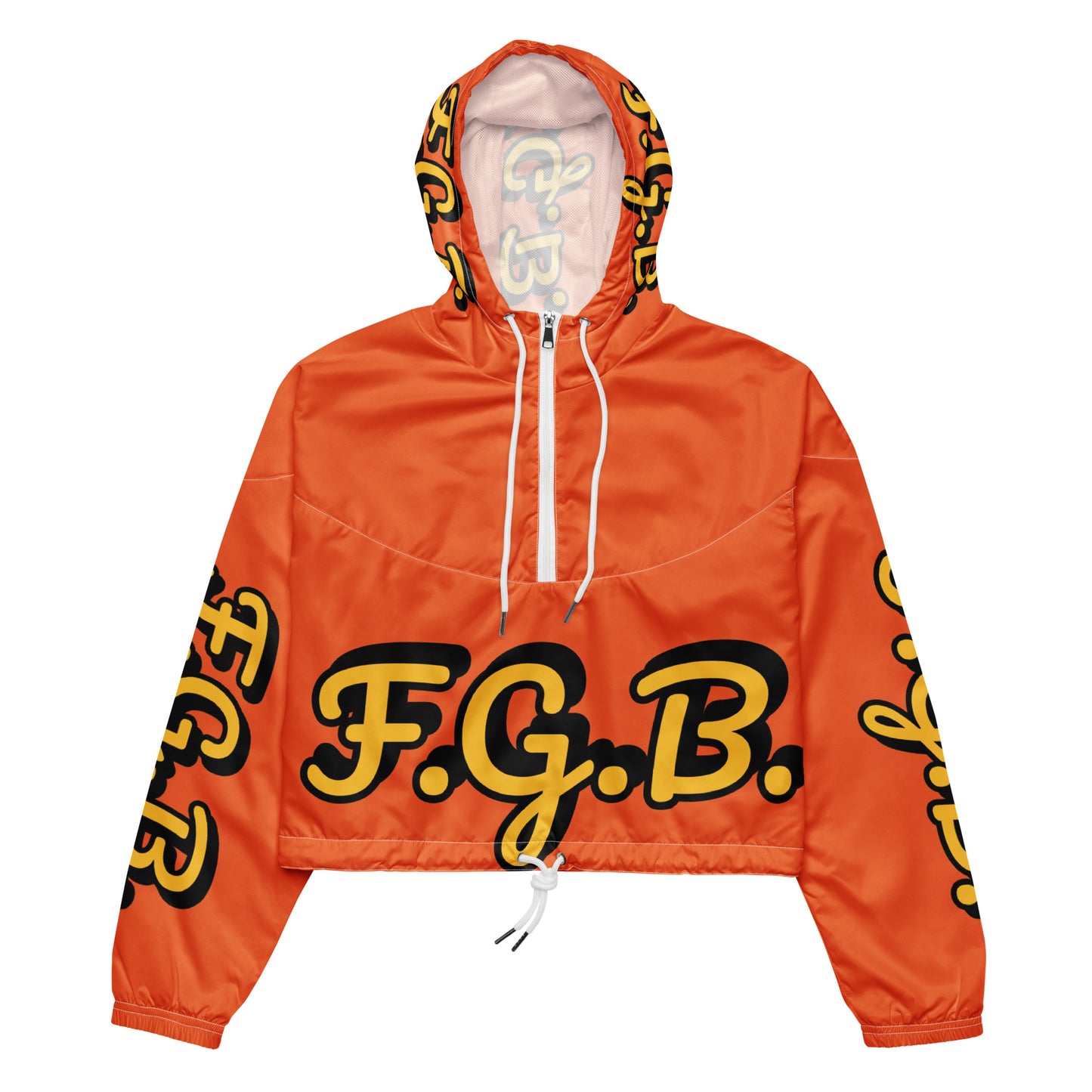 F.G.B. Women’s cropped windbreaker (Orange)