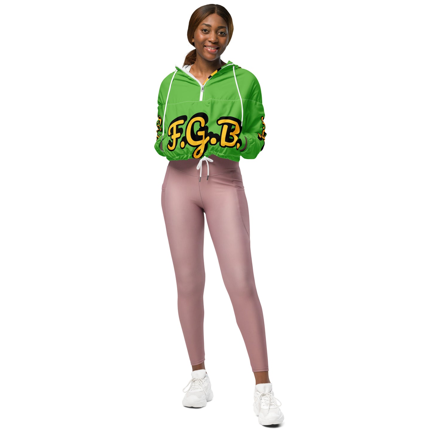 F.G.B. Women’s cropped windbreaker (Green)