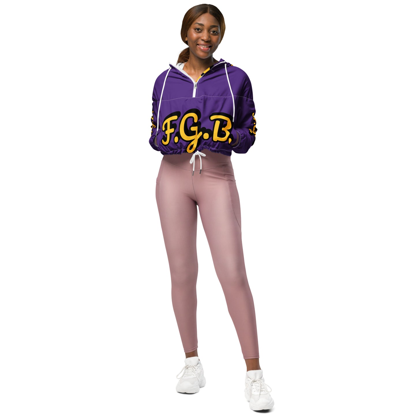 F.G.B. Women’s cropped windbreaker (Purple)