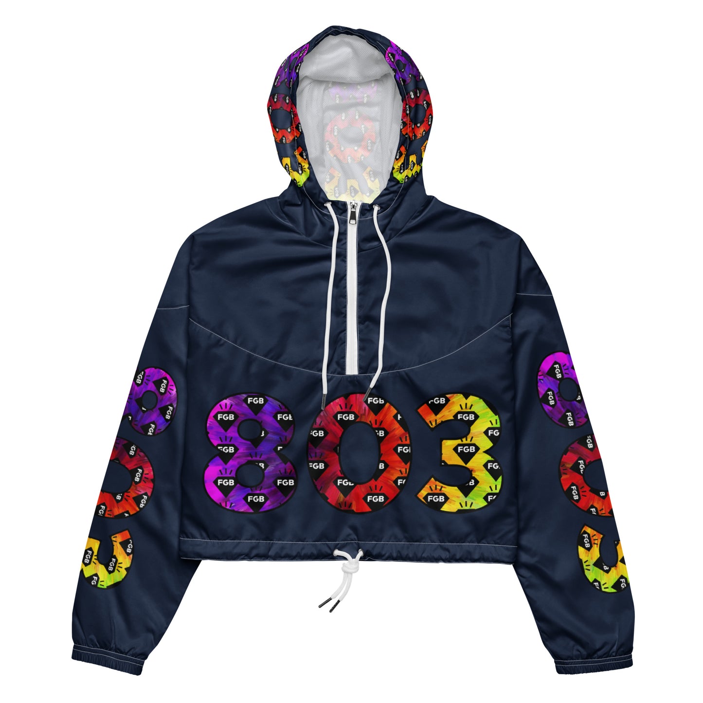 Multicolor 803 Women’s cropped windbreaker (Navy)