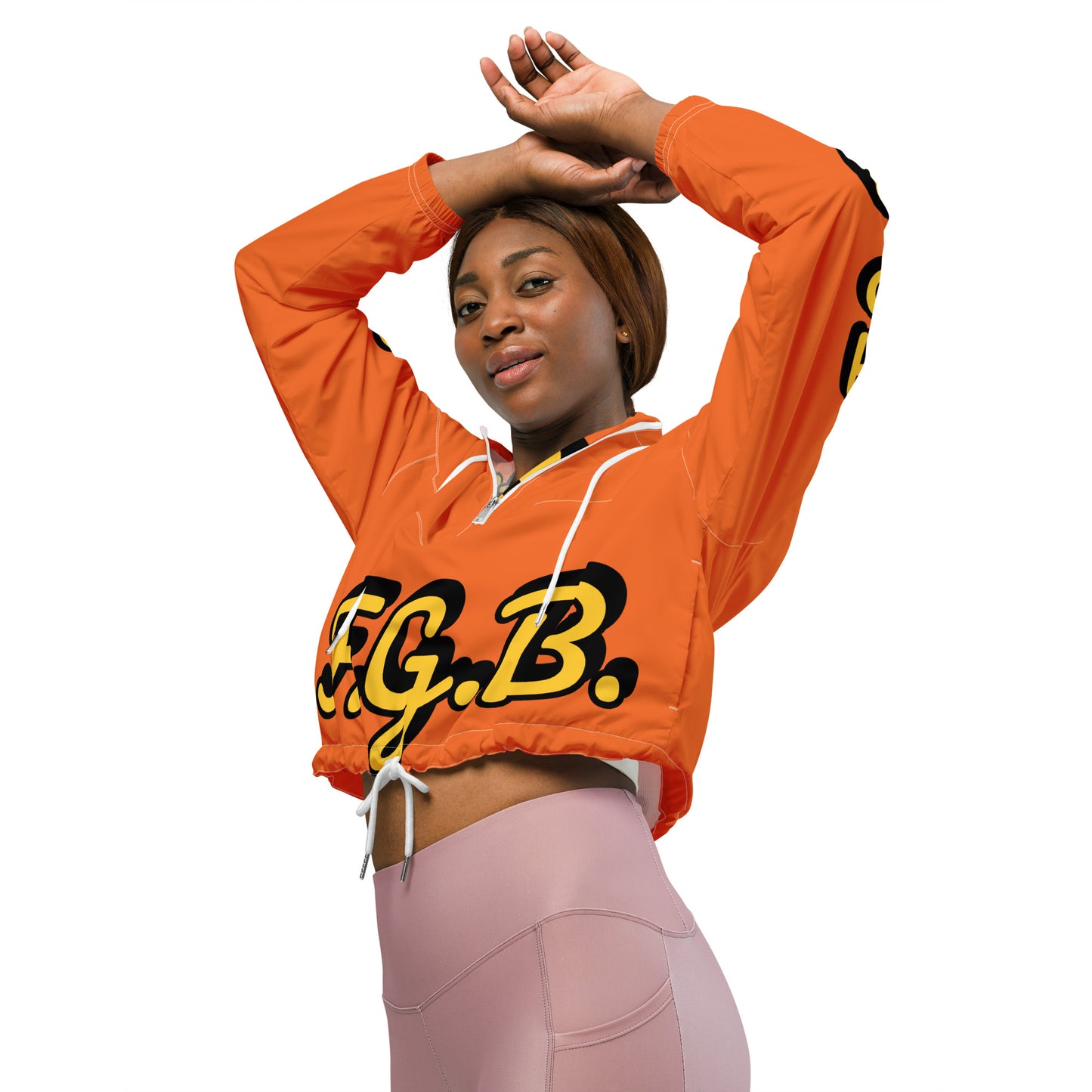 F.G.B. Women’s cropped windbreaker (Orange)