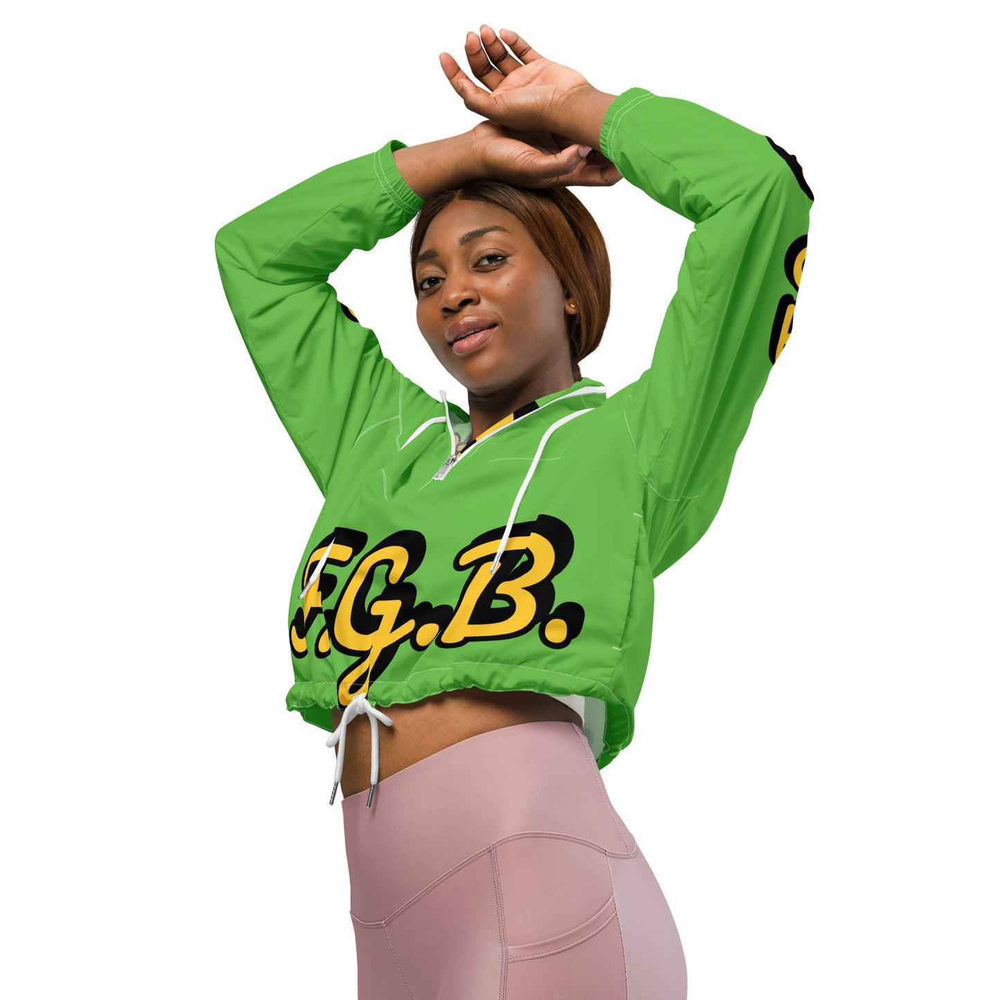 F.G.B. Women’s cropped windbreaker (Green)