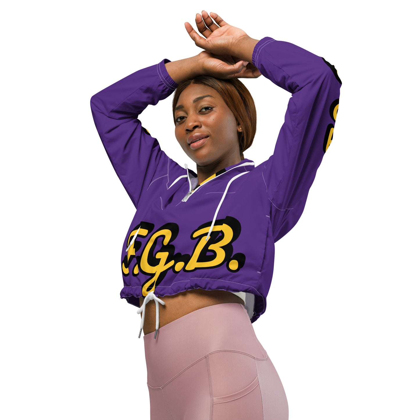 F.G.B. Women’s cropped windbreaker (Purple)