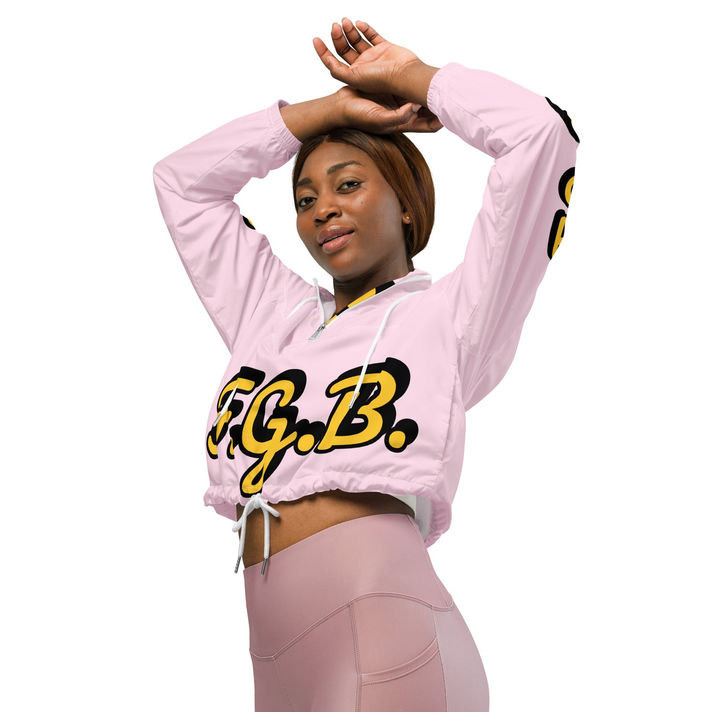 Women’s Cropped Windbreaker (Pink)