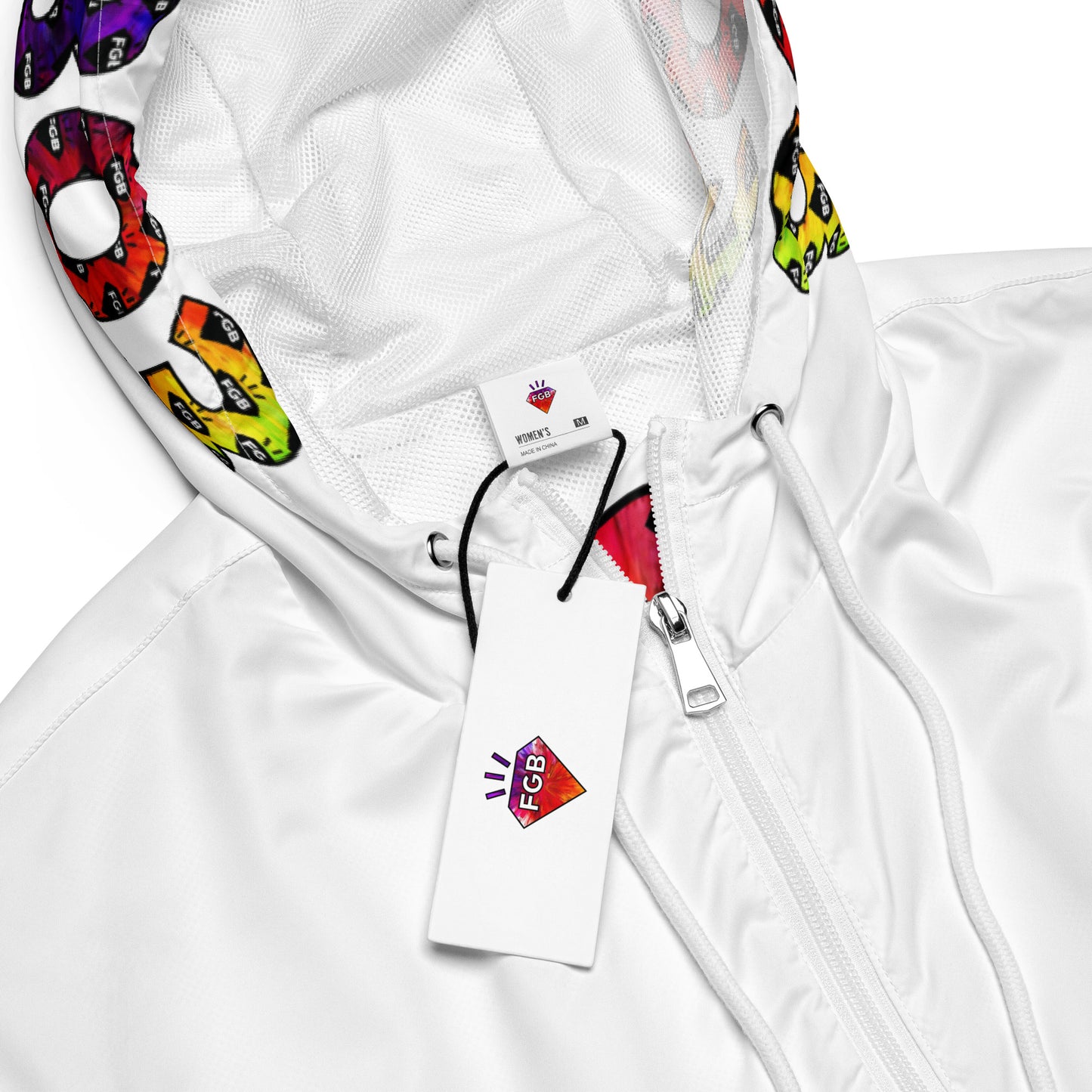 Multicolor 803 Women’s cropped windbreaker (White)