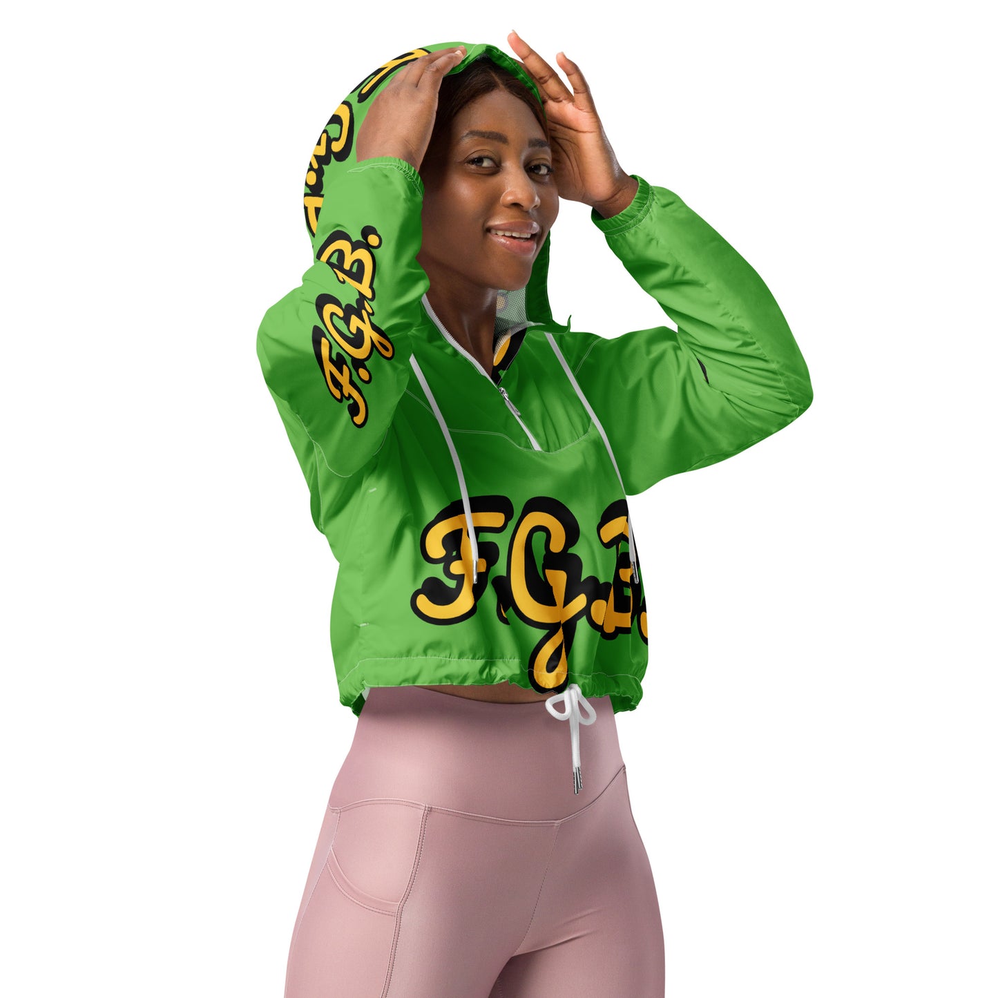 F.G.B. Women’s cropped windbreaker (Green)