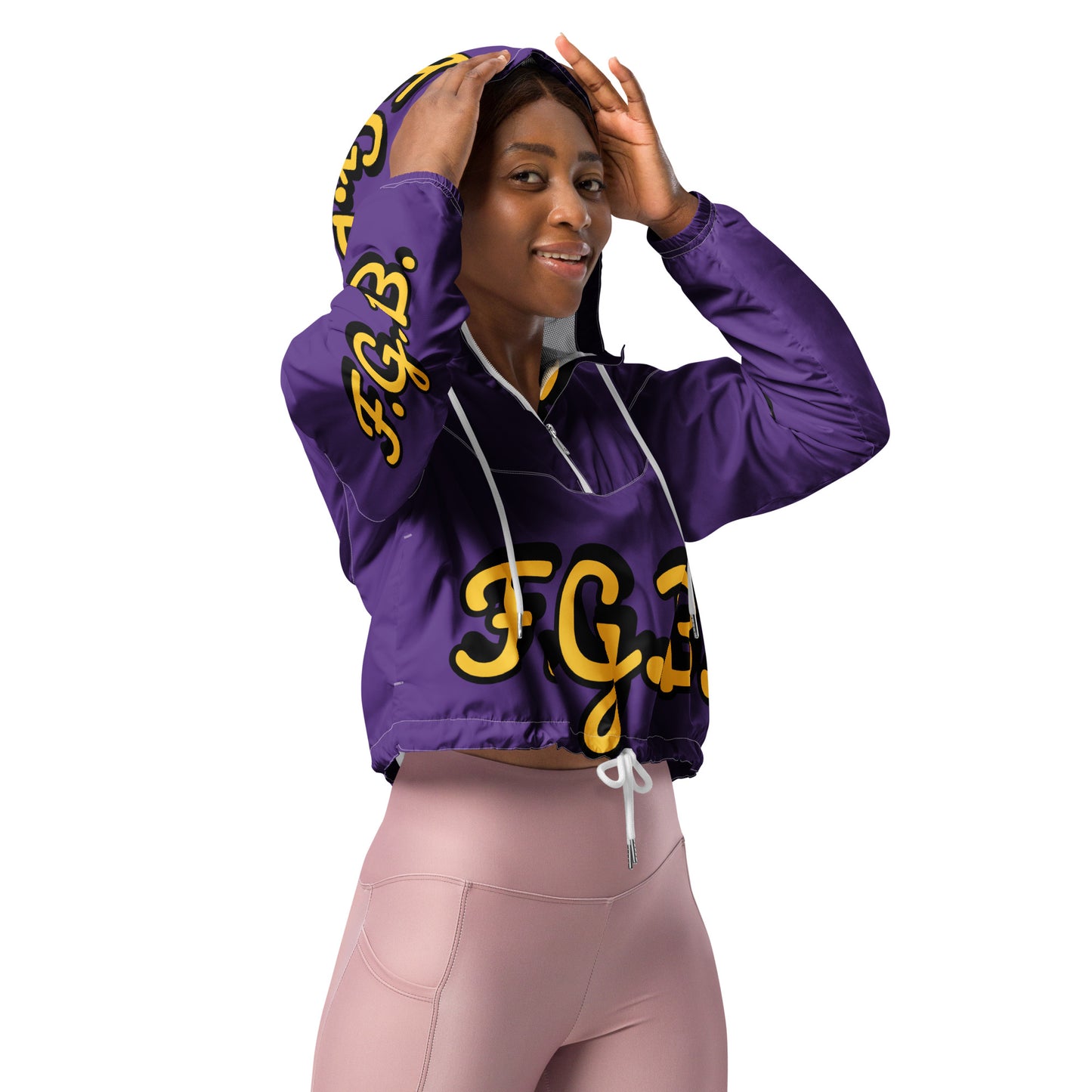 F.G.B. Women’s cropped windbreaker (Purple)